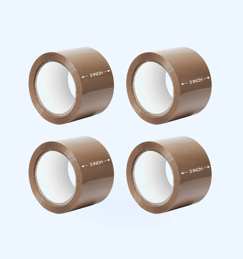 Brown Tapes For Packaging -3 Inches X 100 Meters (Pack Of 8)